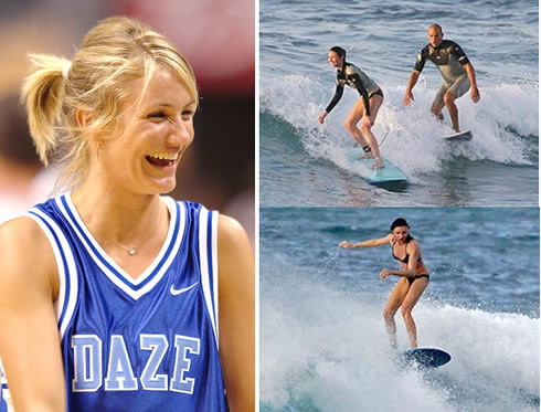 Celebrity exercise: Cameron Diaz surf